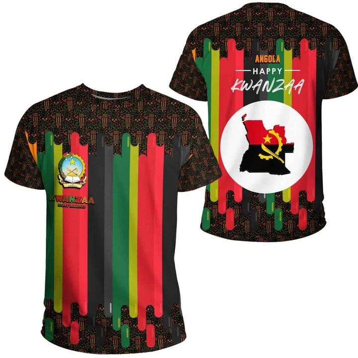 Angola bandeira mapa impressão 3d t camisa para roupas masculinas emblema nacional esporte camisa dashiki festival presente feminino tshirt crianças streetwear