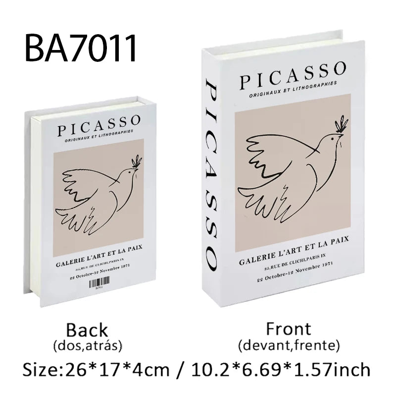 Caixa de armazenamento de livro falso que pode ser aberta, livros decorativos de luxo, mesa de café, ornamento, prateleira de quarto, decoração nórdica de interiores, decoração de casa