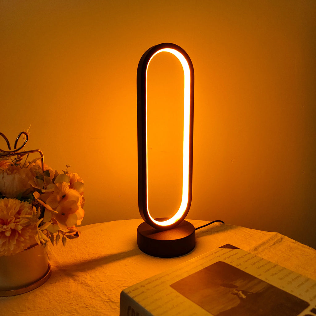 1pc lâmpada quarto anel lâmpada sala de estar três cores escurecimento lâmpada de cabeceira led night light