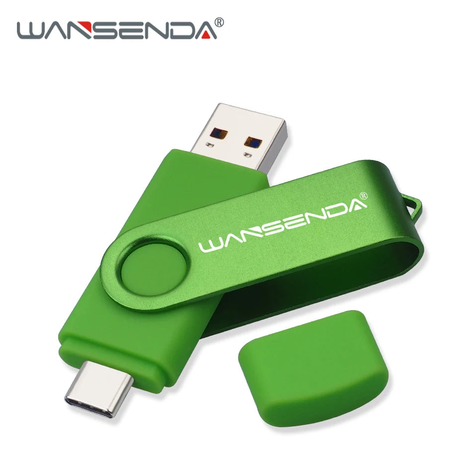 Novo wansenda usb 3.0 tipo c usb flash drive otg pen drive 512gb 256gb 128gb 64gb 32gb 16gb usb vara 2 em 1 pendrive de alta velocidade
