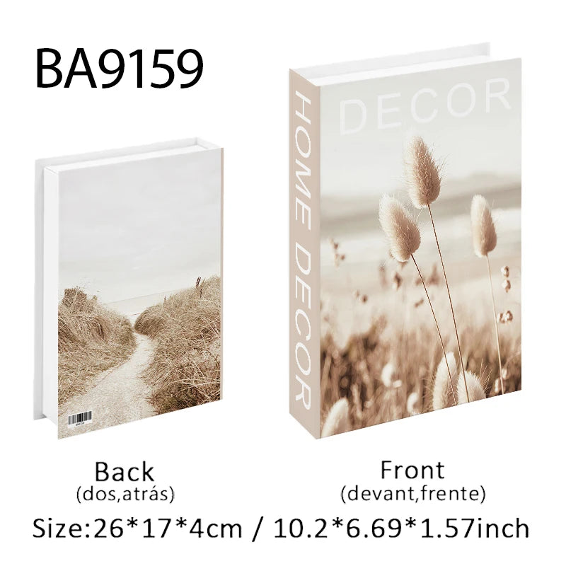 Caixa de armazenamento de livro falso que pode ser aberta, livros decorativos de luxo, mesa de café, ornamento, prateleira de quarto, decoração nórdica de interiores, decoração de casa