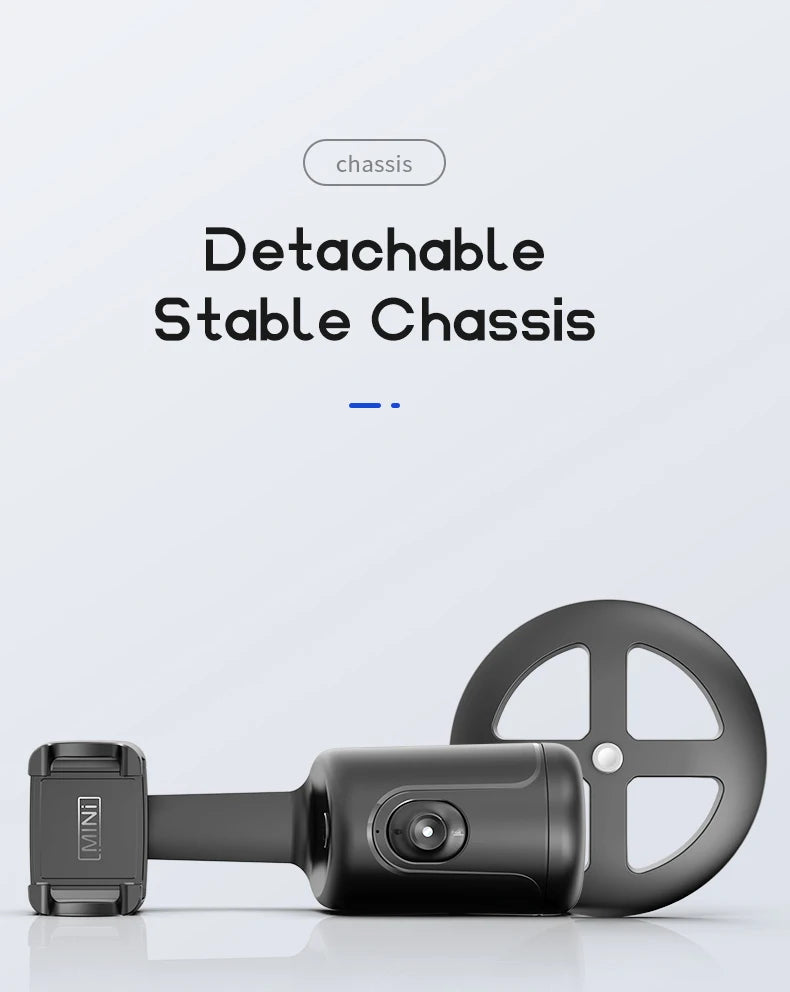 AI Smart Gimbal, 360 °, Auto Face Tracking, Rotação Tudo-em-um, Suporte do Telefone para Smartphone, Vídeo, Vlog, Estabilizador ao Vivo, Tripé