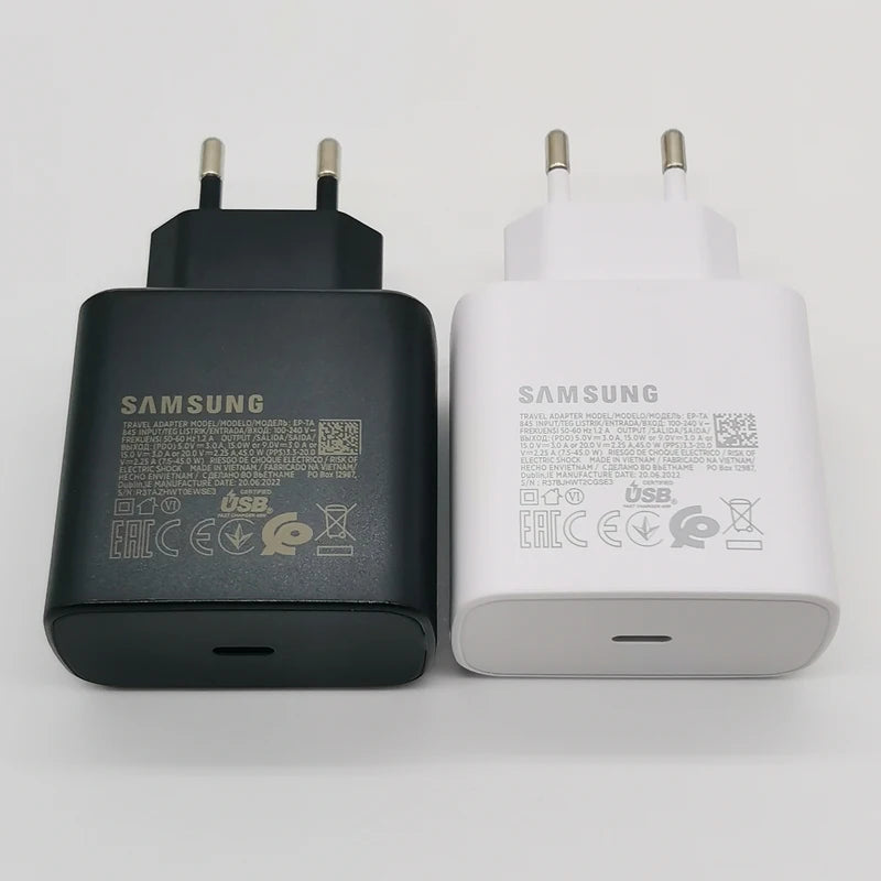 Carregador de 45W, 1.8m, Tipo C, Galaxy S24, S23, S22, S21, S20, Nota 20, Ultra 10, Z Flip, Fold 6, Samsung-Adaptador de Carga Super Rápida, 5, 4, 3, 2