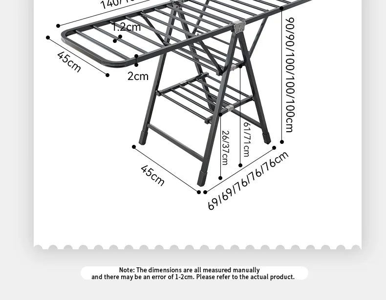 Casa interior dobrável vertical vloth rack de secagem varanda aço roupas rodas secador removível colcha torre prateleira suporte lavanderia