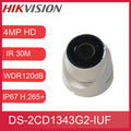 Câmera IP Hikvision DS-2CD1343G2-IUF 4MP – Visão noturna IR de 30 m, POE, IP67, Detecção humana/veículo