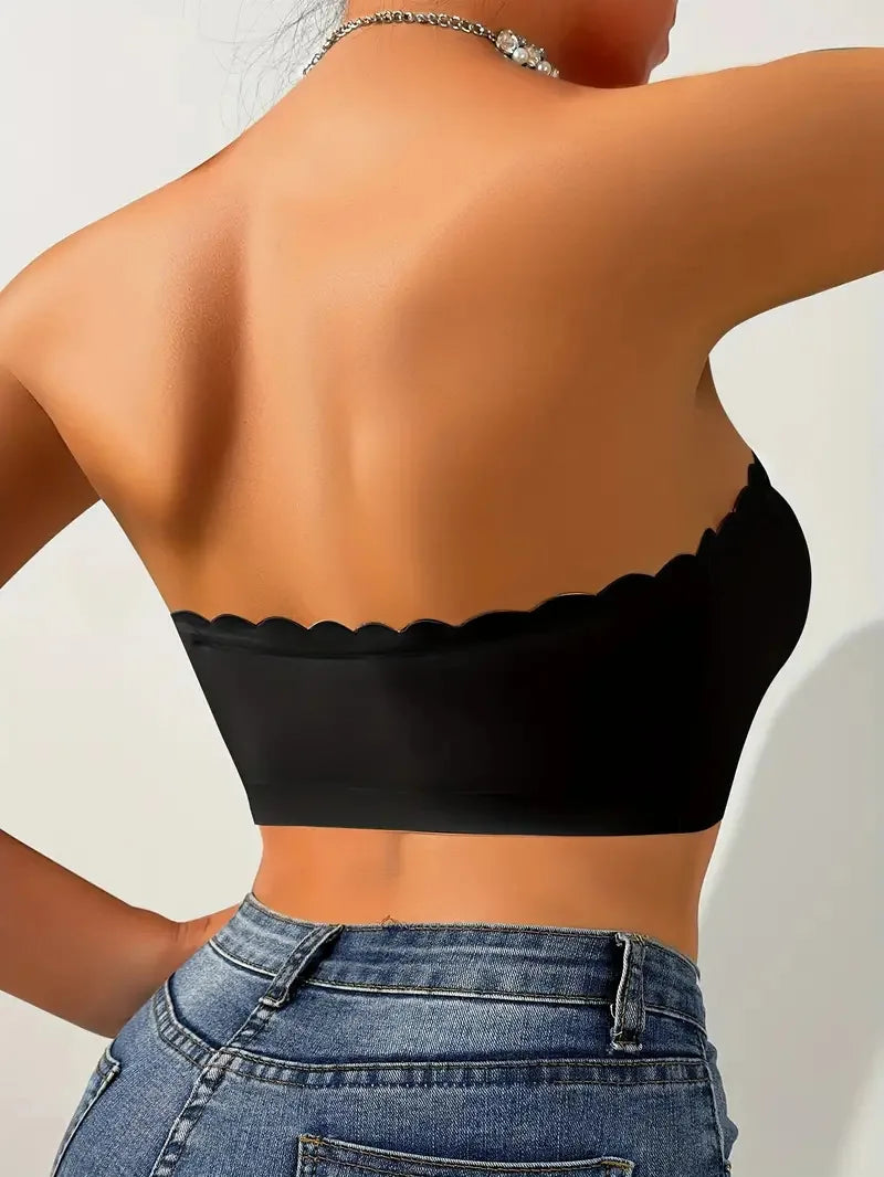 Sutiã de roupa íntima com botão frontal, sem armação, suave, respirável, confortável, cor sólida, sem vestígios, invisível