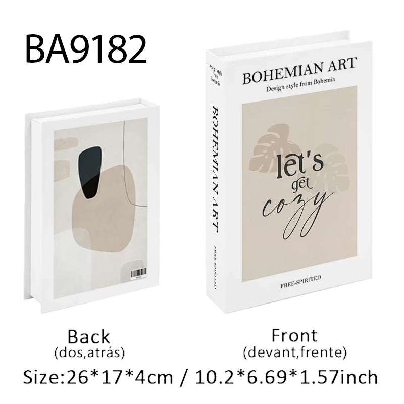 Caixa de armazenamento de livro falso que pode ser aberta, livros decorativos de luxo, mesa de café, ornamento, prateleira de quarto, decoração nórdica de interiores, decoração de casa