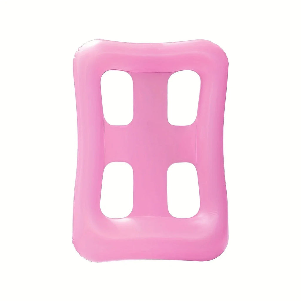 Espreguiçadeira inflável de água inflável, rede flutuante dobrável, jangada flutuante em forma de campo