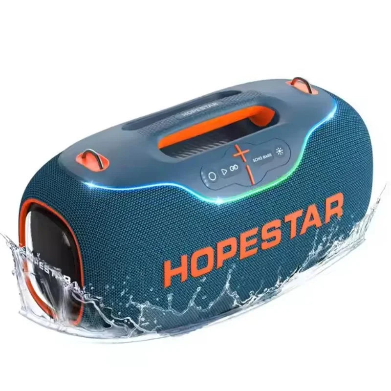 Hopestar a80 alto-falante profissional ao ar livre sem fio baixo subwoofer alto portátil leitor de áudio alto-falante com microfone