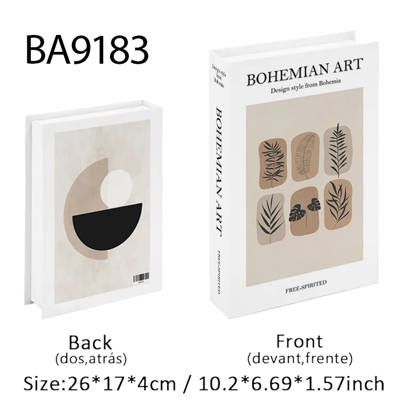 Caixa de armazenamento de livro falso que pode ser aberta, livros decorativos de luxo, mesa de café, ornamento, prateleira de quarto, decoração nórdica de interiores, decoração de casa