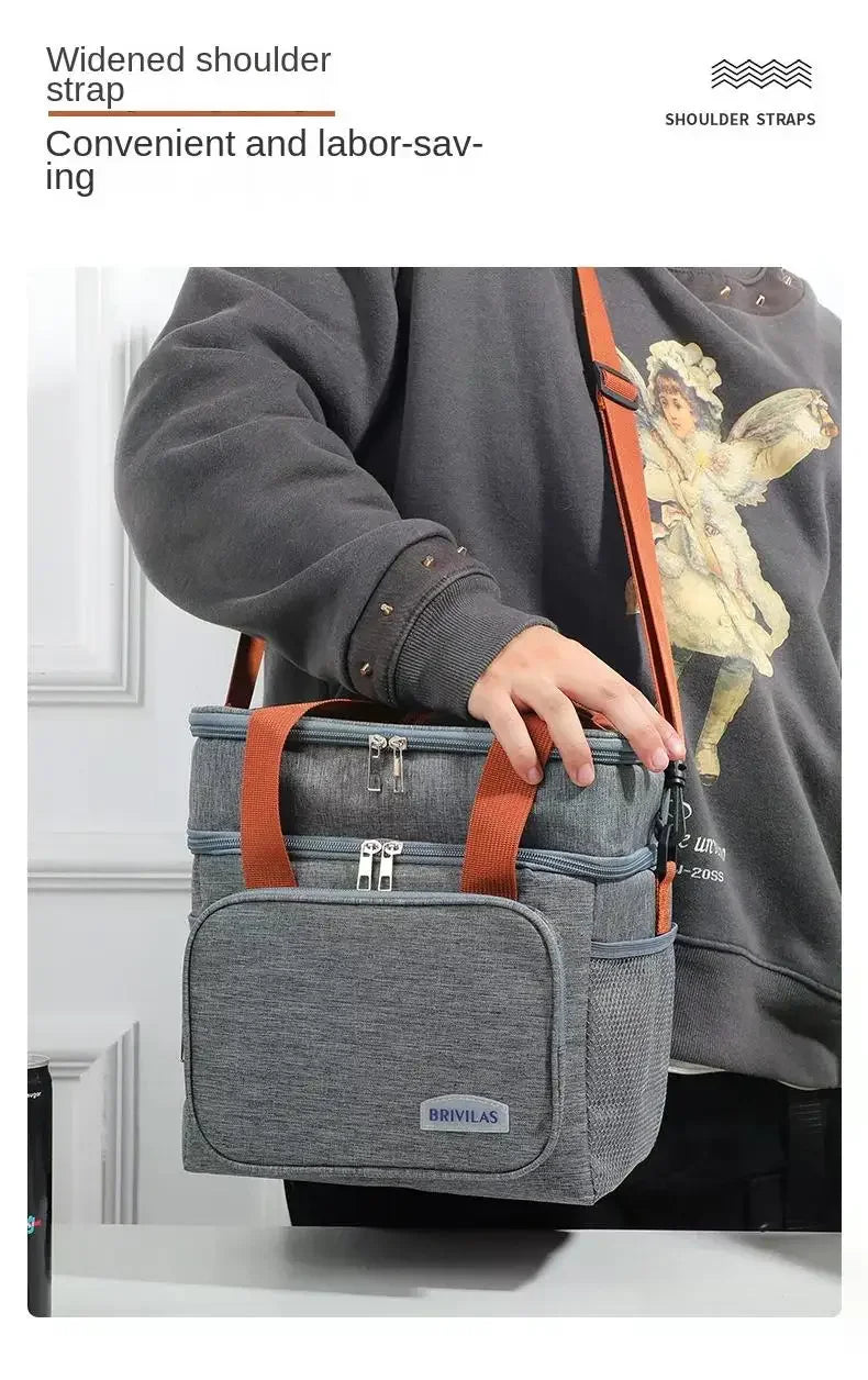 Saco de almoço térmico portátil piquenique alimentos refrigerador sacos caso isolado durável à prova dwaterproof água escritório lancheira alça ombro caixa refrigeração
