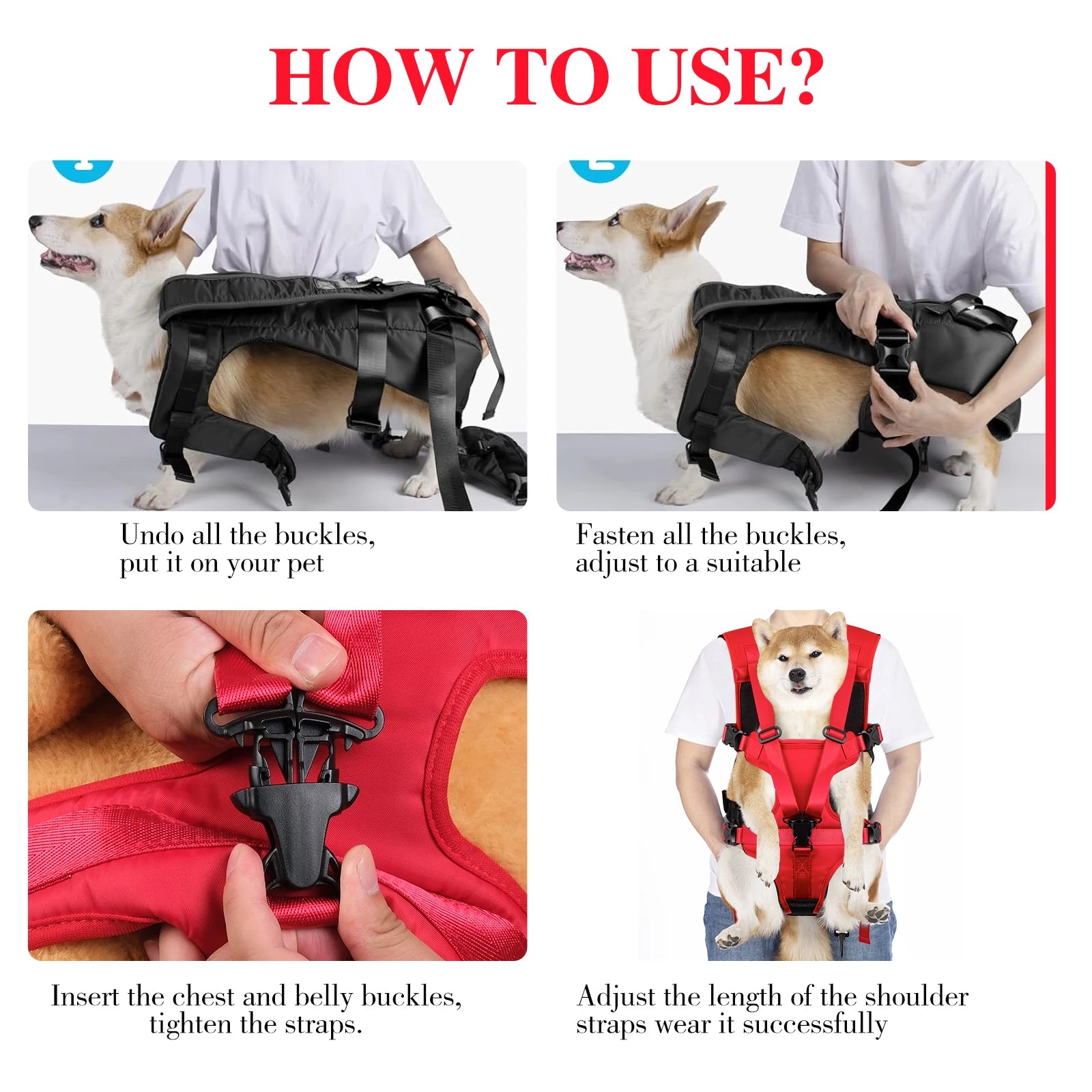 Mochila transportadora frontal para cães, mochila transportadora ajustável para cães, portadores para cães pequenos e gatos, caminhadas, acampamento, viagens