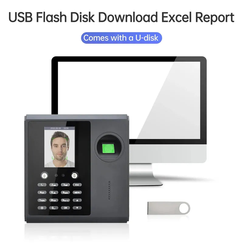 time machine Time Clock Attendance Machine Employee Biometric Fingerprint Password Time Attendance Machine  Time Clock