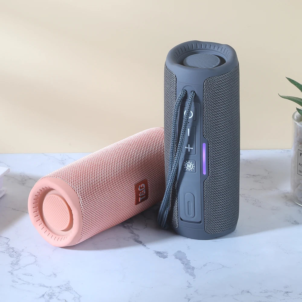 Tg365 portátil bluetooth alto-falante duplo baixo led subwoofer sem fio à prova dwaterproof água ao ar livre coluna boombox fm aux bt tf leitor de música