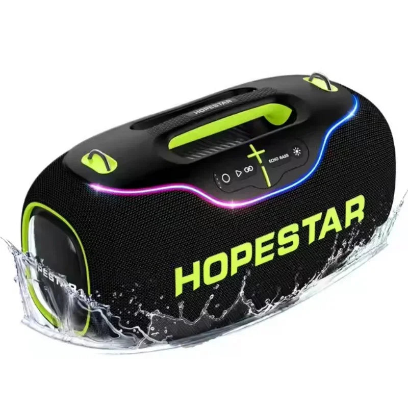 Hopestar a80 alto-falante profissional ao ar livre sem fio baixo subwoofer alto portátil leitor de áudio alto-falante com microfone