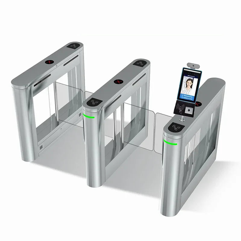 Fitness Center GYM Swing Barrier Swipe RFID Card Face Recognition Fingerprint Access Brushless Motor Swing Turnstile Gate
