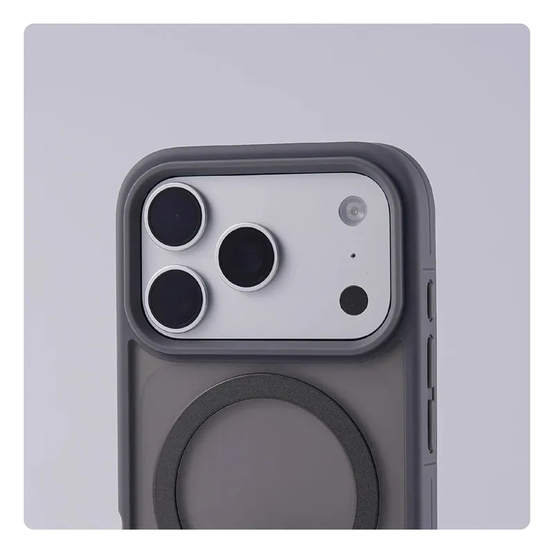 Luxury Matte Translucent Holder Magnetic Case for IPhone 17 Pro Max Air 16 15 Plus 14 13 12 For Magsafe Bumper Shockproof Cover