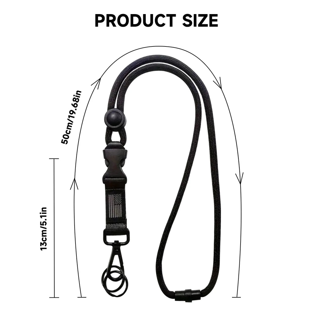 Heavy Duty Removível Badge Reel Holder Keychain, Pendurado Neck Strap, Lanyard Tactical ID Name Card Holder para caminhadas ao ar livre