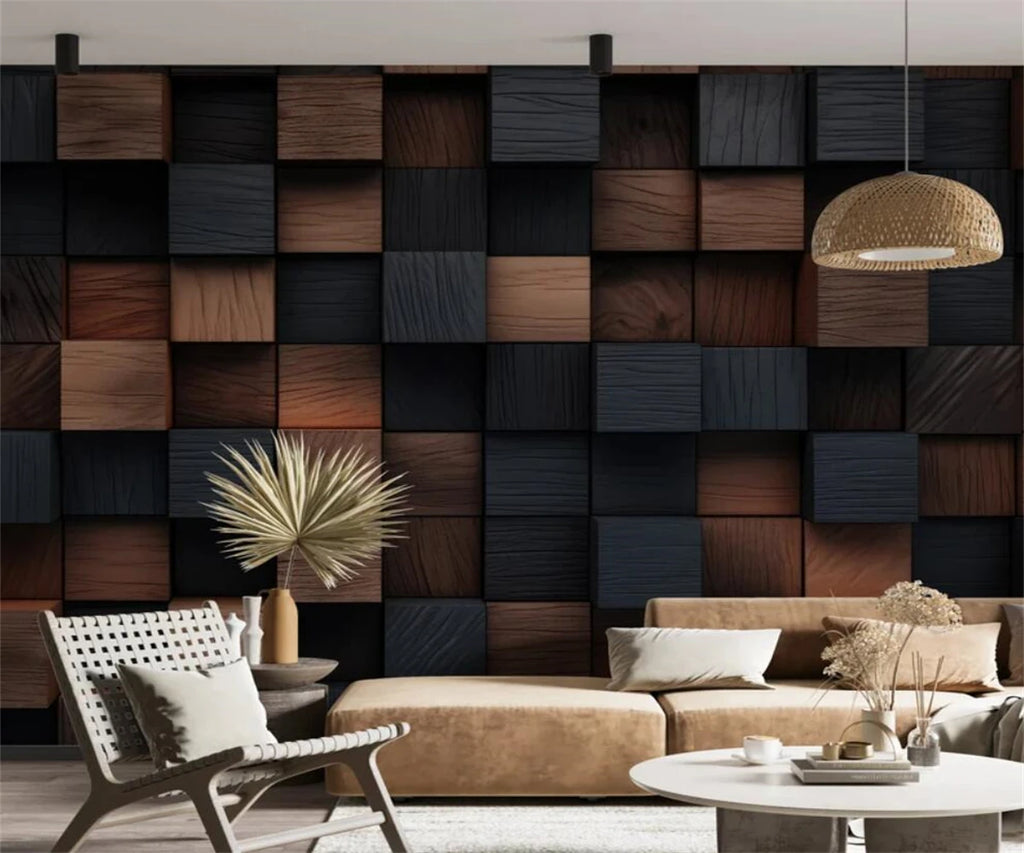 Beibehang Personalize a mais recente decoração de quarto e sala de estar com papel de parede de fundo geométrico abstrato tridimensional