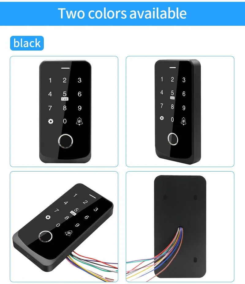 Waterproof NFC Bluetooth Tuya APP Controle De Acesso, Controle De Acesso De Impressão Digital Biométrico, Cartão RFID, Bloqueio Da Porta Do Teclado, 13.56Mhz