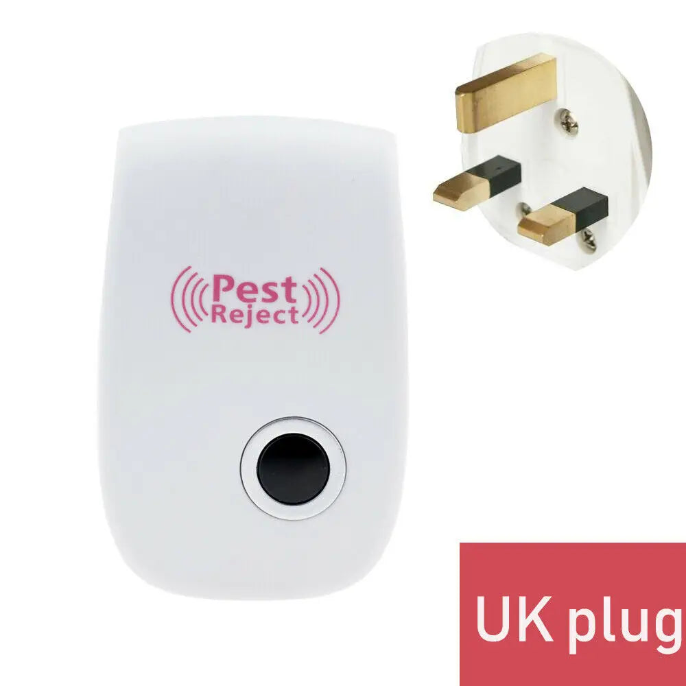 Ultrasonic Electronic Pest Repeller, 360 ° controles internos eficientes, aranhas Repeller para casa, UE, EUA Plug