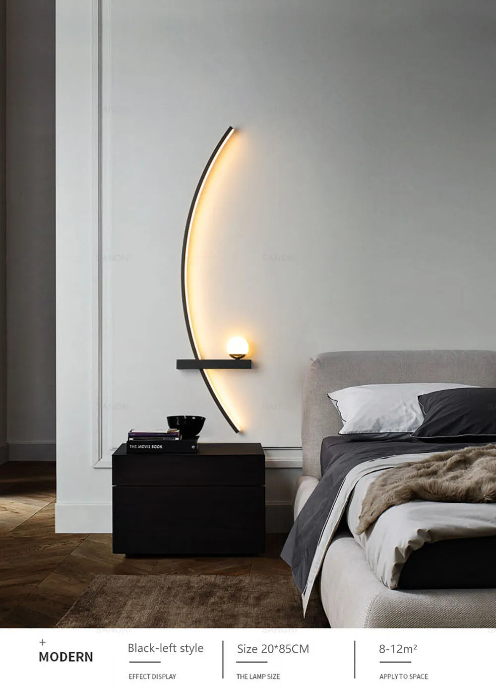 Nordic led lâmpada de parede listras arandela para o quarto cabeceira sala estar estudo escadas decoração casa luminária interior lustre