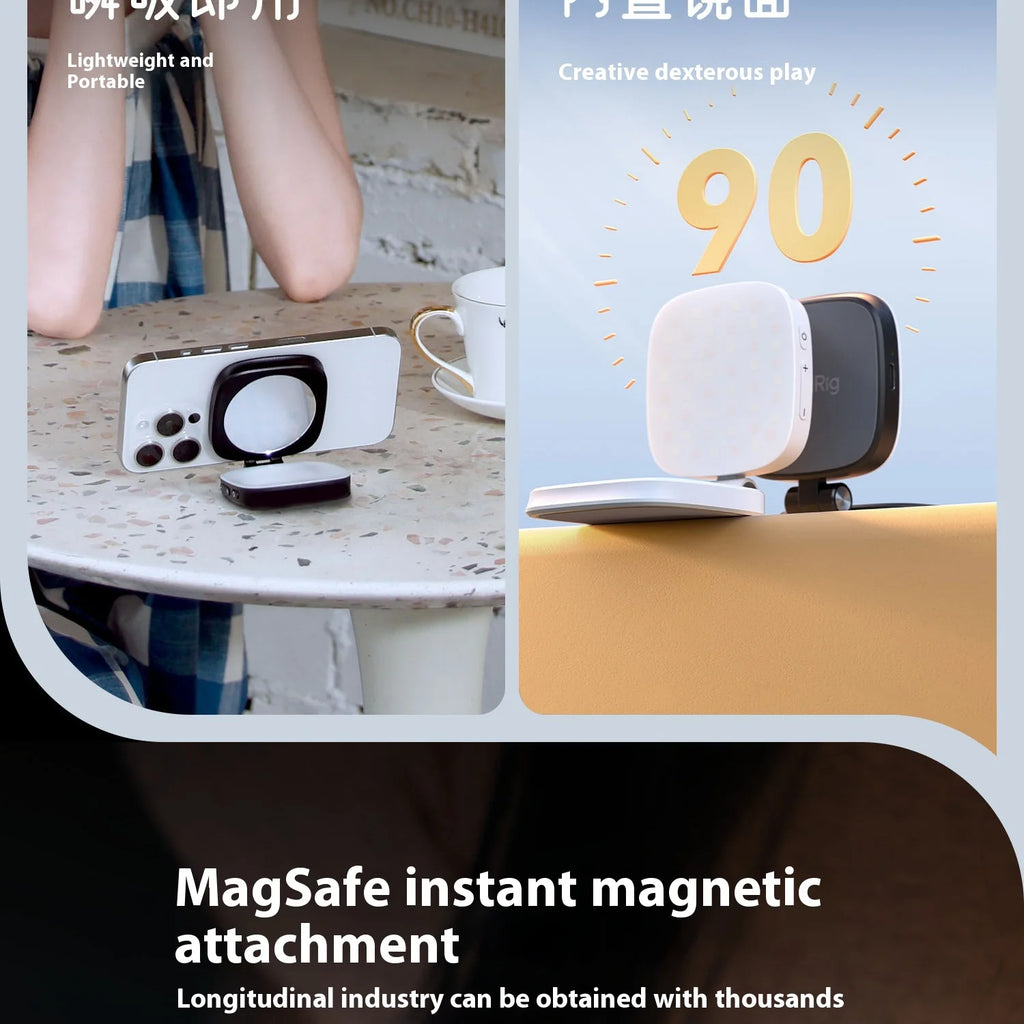 Smallrig luz magnética do telefone, p48 bicolor regulável led luz de preenchimento dobrável magsafe beleza lâmpada painel macio, para iphone16/android