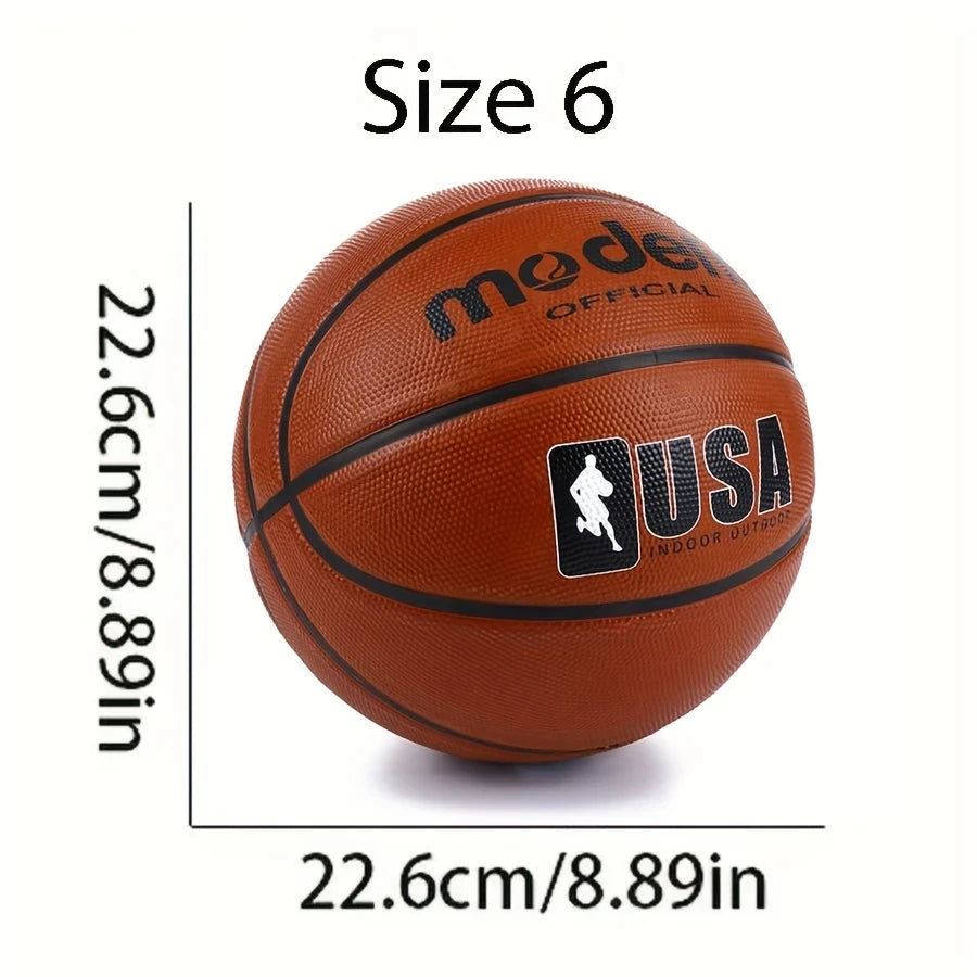 1pc oficial adulto adolescente basquete-marrom tamanho 4/5/6/7 basquete-borracha durável interior/exterior bola de jogo profissional