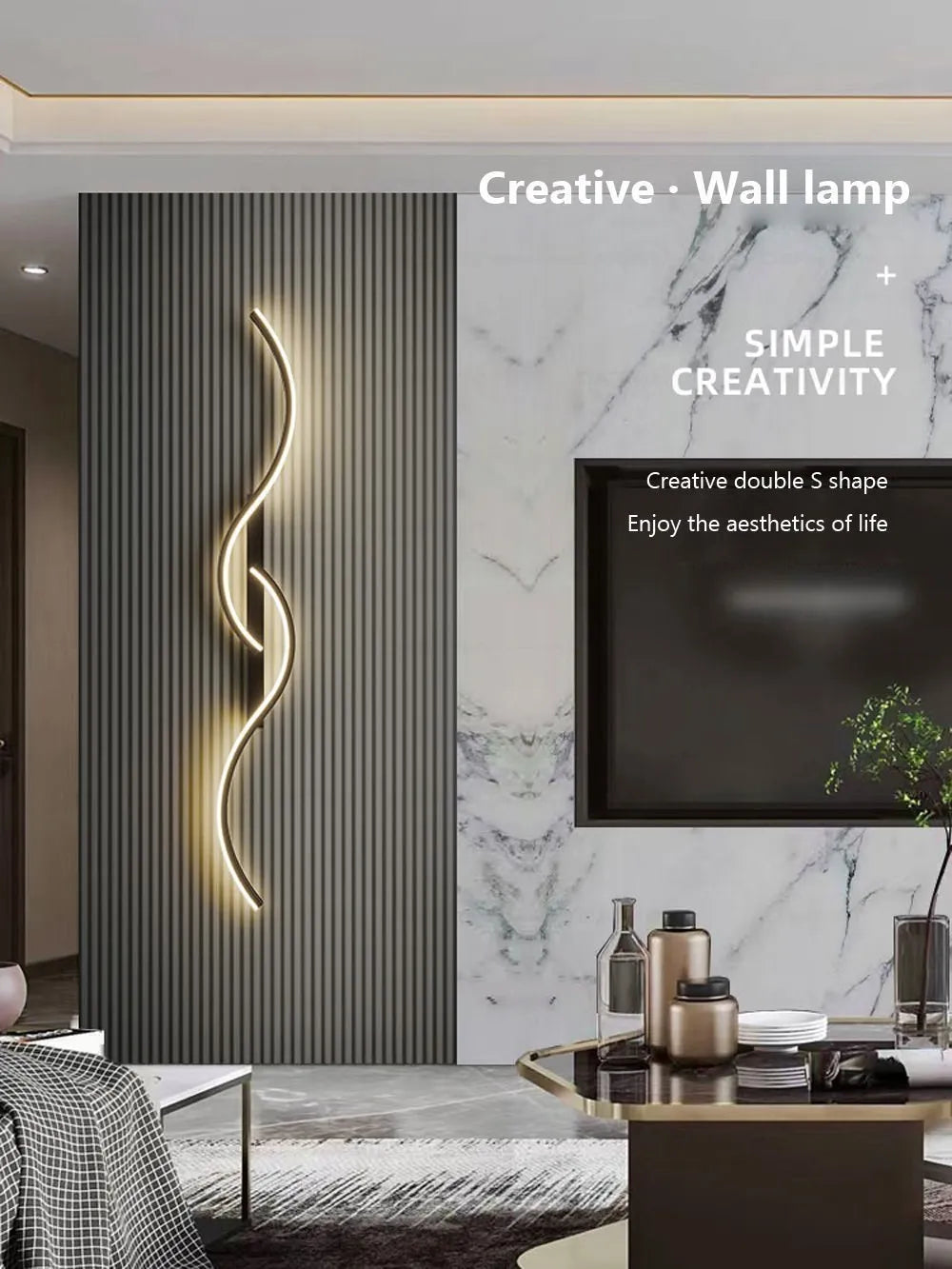 Moderna lâmpada de parede led minimalista luz led quarto cabeceira longa tira arandelas sala estar sofá casa luminária interior