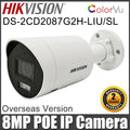 Hikvision original DS-2CD2087G2H-LIU/sl 4k bala câmera ip vigilância 8mp colorvu captura facial luz estroboscópica alarme de áudio