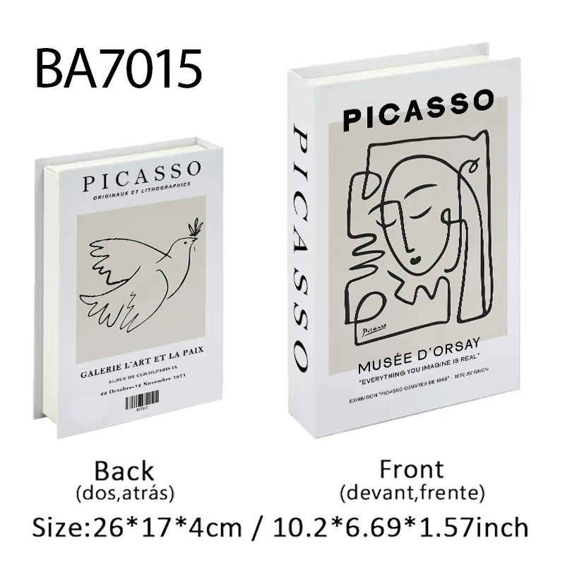 Caixa de armazenamento de livro falso que pode ser aberta, livros decorativos de luxo, mesa de café, ornamento, prateleira de quarto, decoração nórdica de interiores, decoração de casa