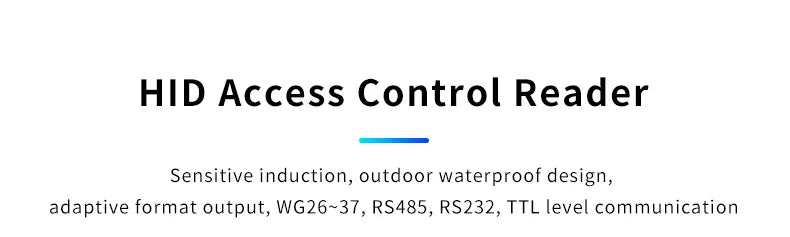 Dispositivo de cartão de leitura rfhid rs232, durável, à prova d'água, rfid, 125khz, baixa frequência, wiegand26 ~ 37bit, rs485, hidrs232, comunicação de nível ttl