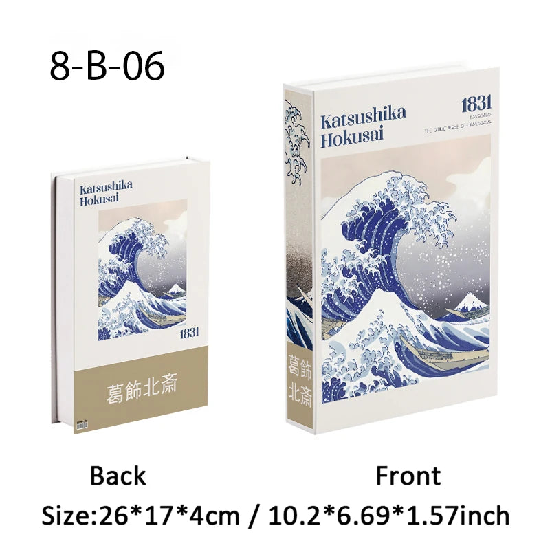 Caixa de armazenamento de livro falso que pode ser aberta, livros decorativos de luxo, mesa de café, ornamento, prateleira de quarto, decoração nórdica de interiores, decoração de casa