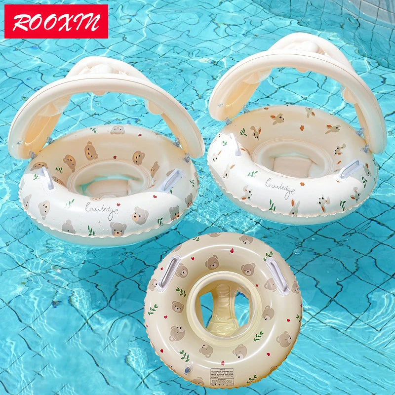 Rooxin piscina flutuador bebê anel de natação tubo inflável anel de assento de natação para criança círculo de natação praia água jogar nadar flutuador