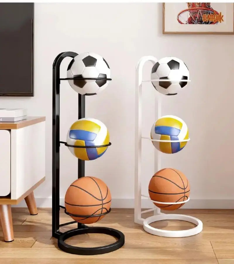 2/3/4/5 camadas rack de armazenamento de basquete indoor crianças bolas colocadas rack futebol vôlei basquete titular bolas suporte de metal