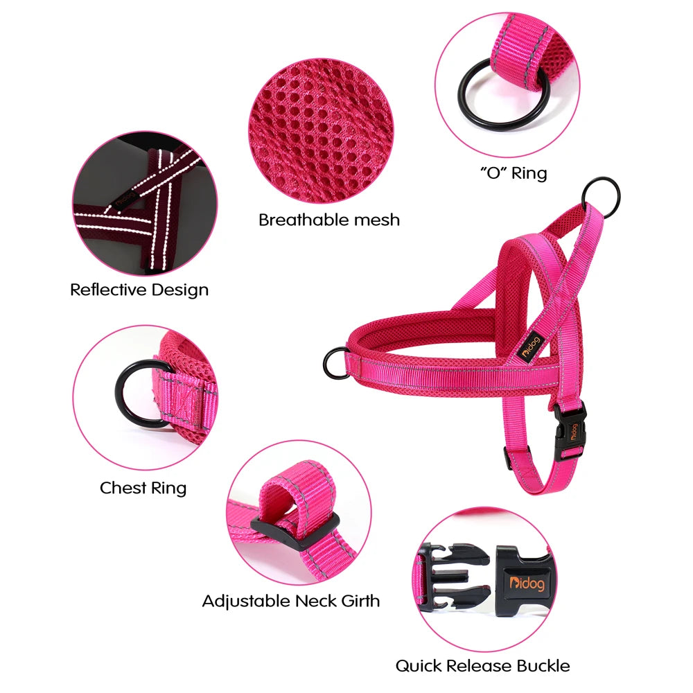 Sem puxar arnês para cães macio acolchoado arnês colete reflexivo pet treinamento arnês durável para cães pequenos médios grandes bulldog