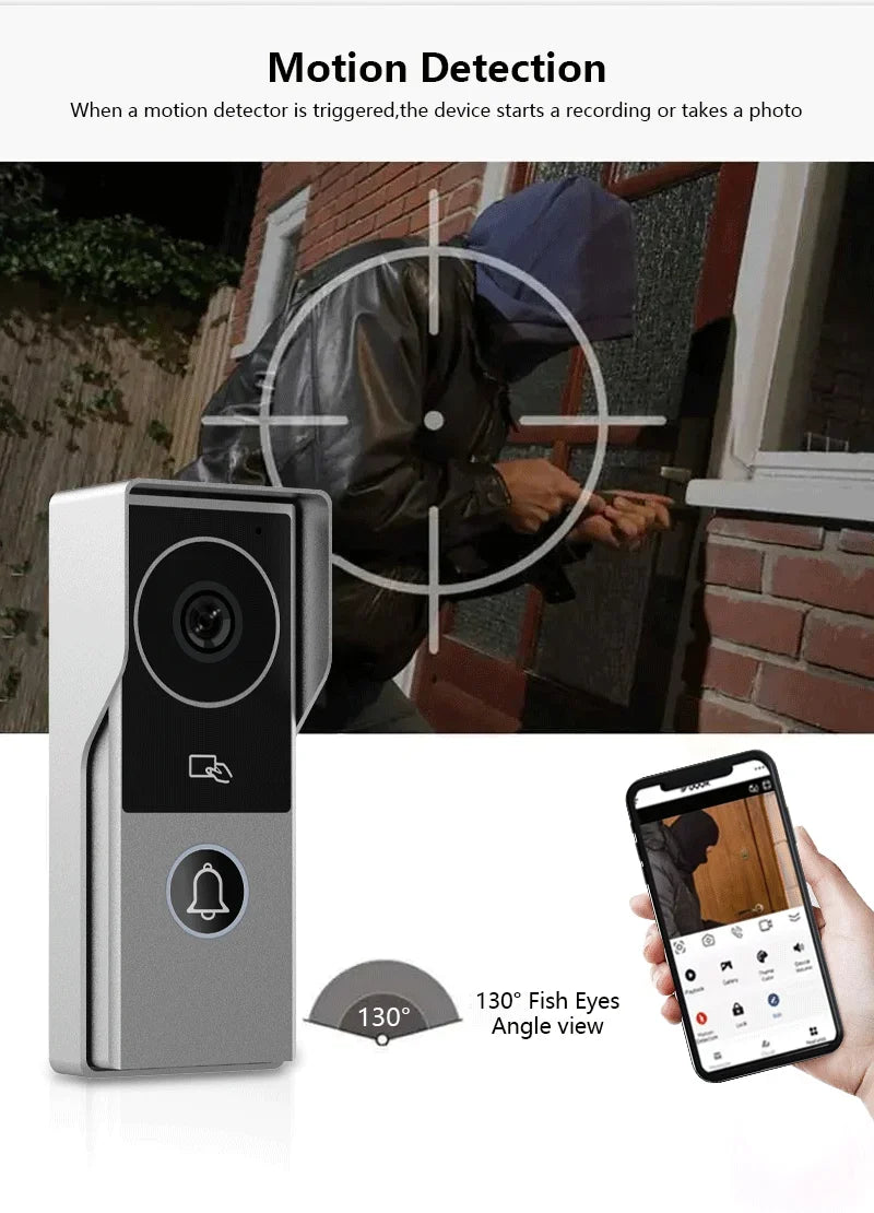 Tuya inteligente 1080p 2 fios visiophone campainha sistema de vídeo porteiro para casa metal porta telefone suporte câmera ip proteção segurança