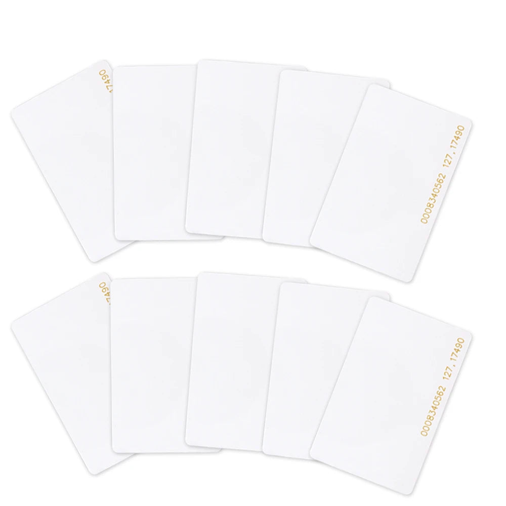 EM RFID Card Access Control Card, EM4100 Tk4100, Read Only Keyfob, etiquetas RFID, adesivo, Token Cartão de Proximidade Chip, 125Khz, 10Pcs