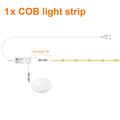 Placa acústica led decorativa cob tira de luz toque regulável parede fundo lâmpada mostrar prateleira sob o armário quarto luz da noite