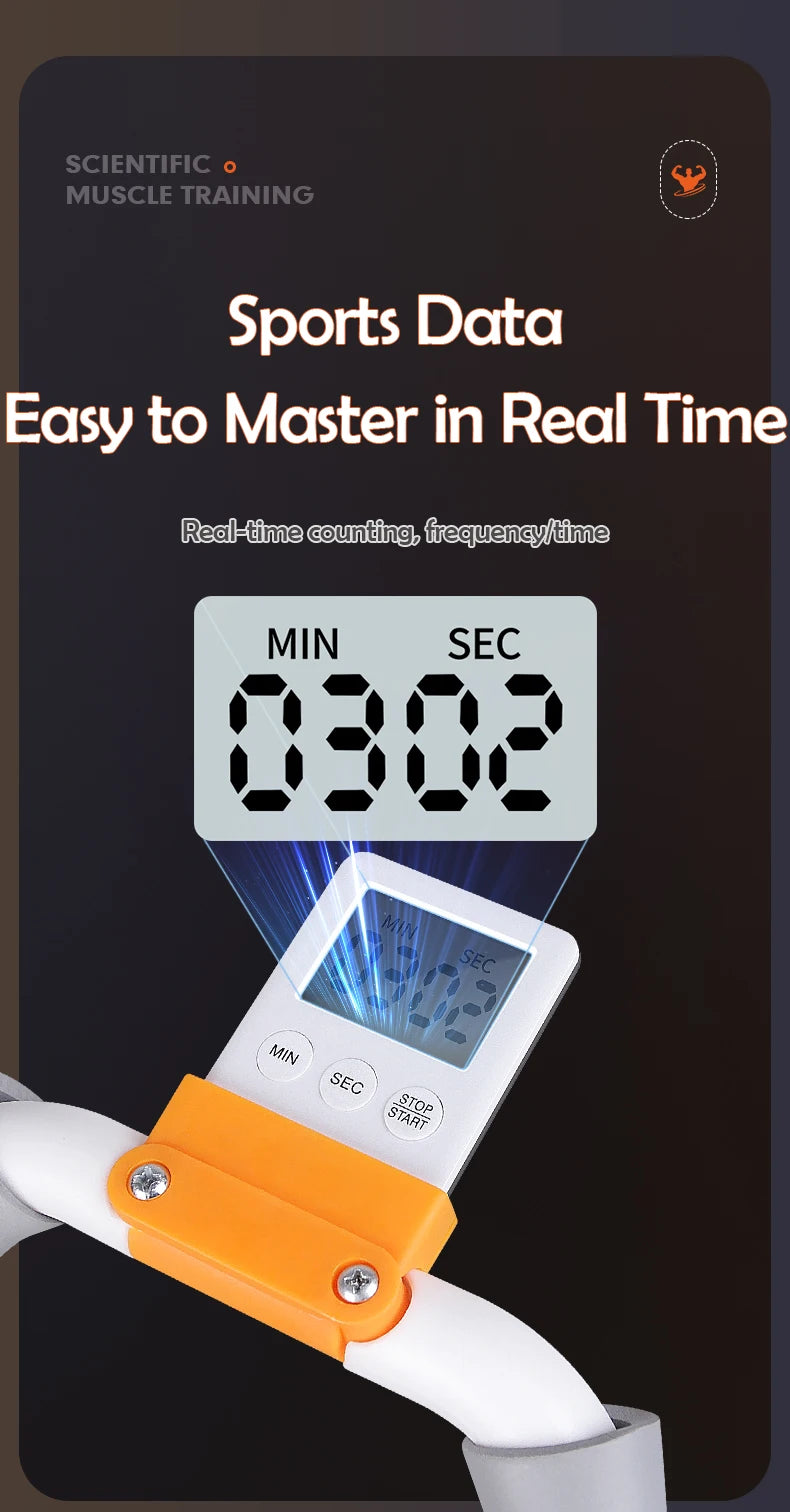 Rebound Automático Roda Abdominal, Core Muscle Ab Trainer, Counter Display, Roda De Exercício De Fitness, Suporte De Cotovelo