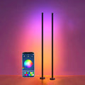 Luminária de Piso LED Inteligente RGB com Controle Remoto e APP, Sincronização Musical, Iluminação de Canto, Temporizador, Luminária Moderna para Sala de Estar e Jogos