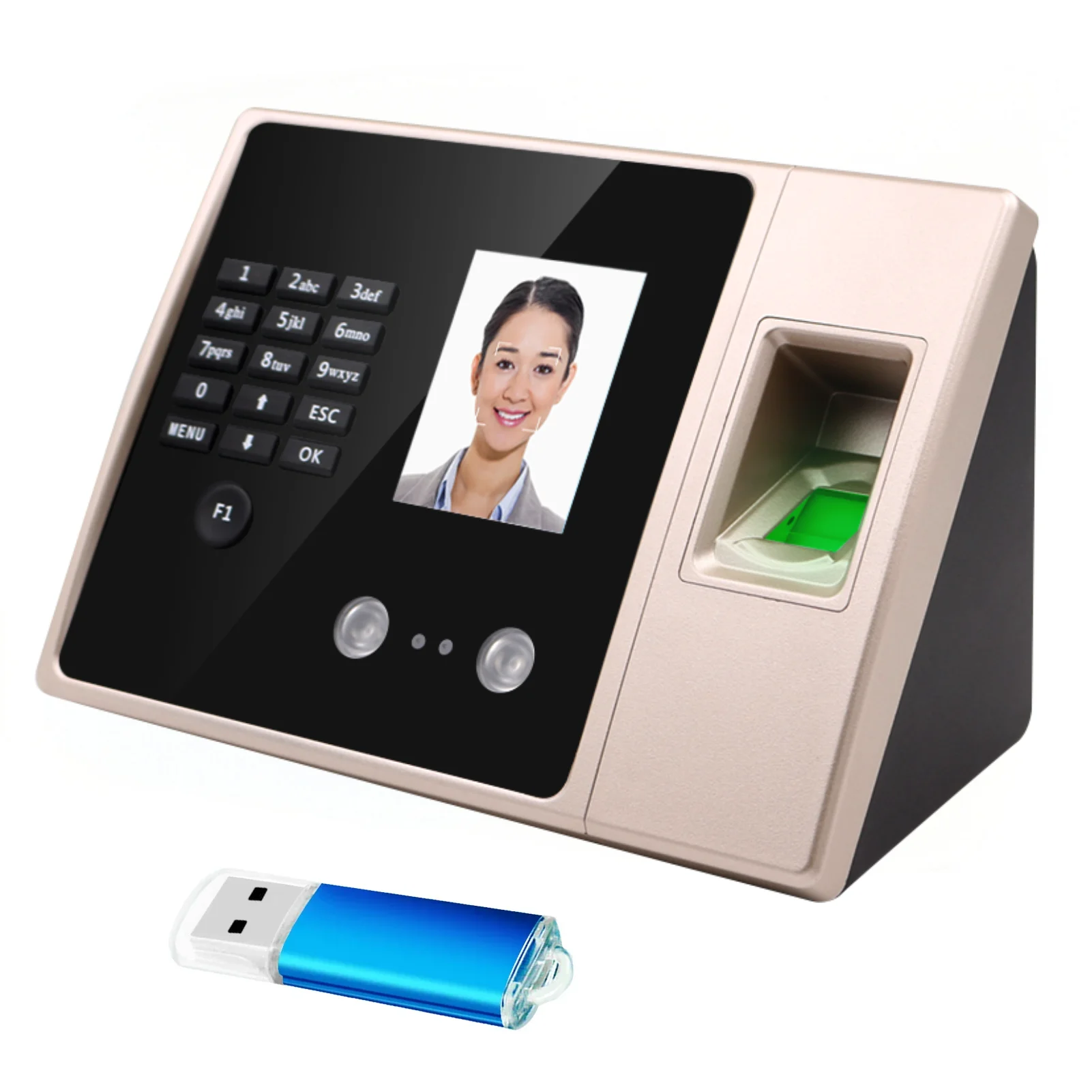 Comparecimento facial reconhecimento de impressão digital senha desbloquear invite de voz nenhum software udisk fas32 formato exportação direta relatório excel