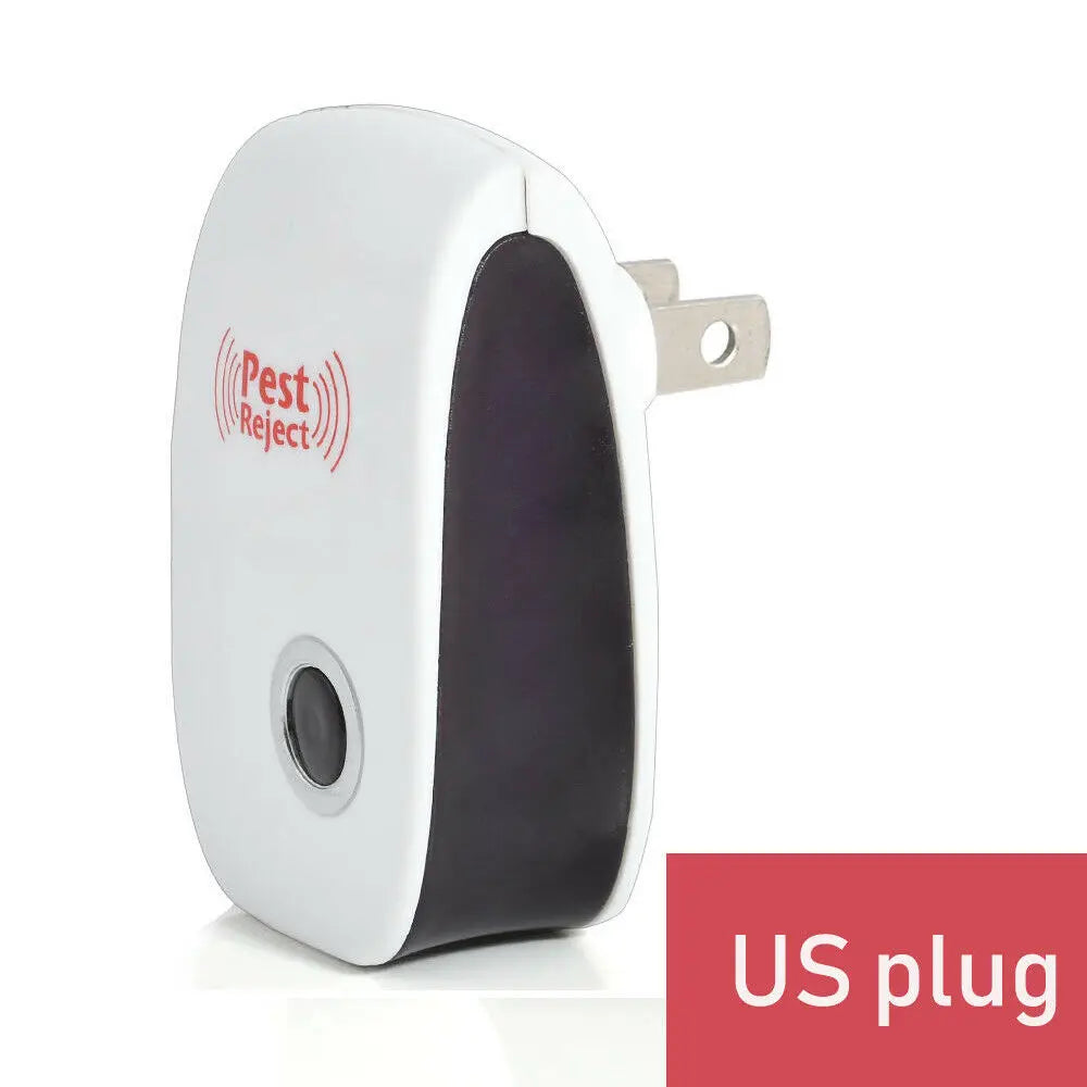 Ultrasonic Electronic Pest Repeller, 360 ° controles internos eficientes, aranhas Repeller para casa, UE, EUA Plug