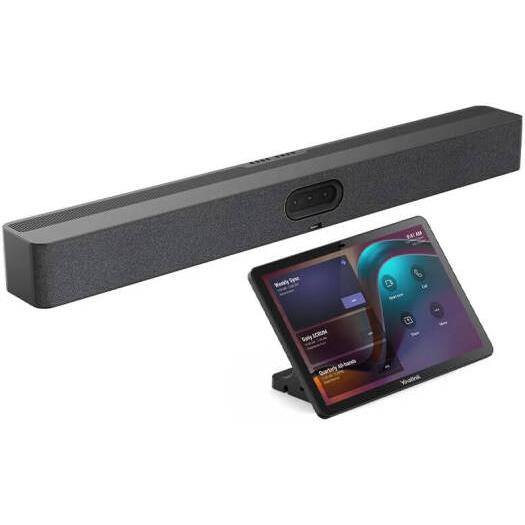 Yealink A50-031 MeetingBar Video Collaboration System, CTP25 Touch Console, All-in-One Conference Bar, Triple 50MP Cameras, 4K Resolution, for Medium to Large Rooms, Black | A50-031