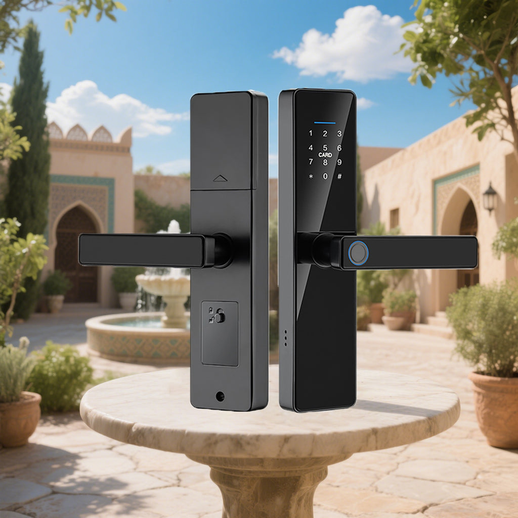 Home Electronic Password Fingerprint Door Lock - Keyless Entry Door Lock, Easy Installation, Compatible with Tuya App Smart Door Lock, Digital Electronic Password Door Lock