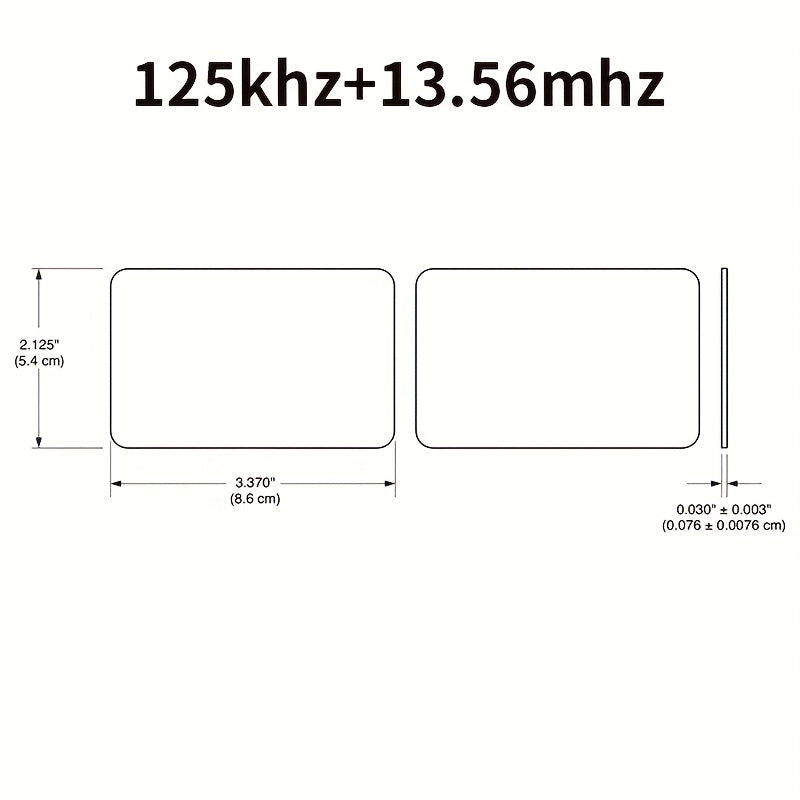5/10/20Pack 125khz+13.56mhz Cards, TK4100+F08 Dual Frequency RFID Combo Card, White Blank Printable RFID NFC Cards for Access Control, Two Chips in One Card