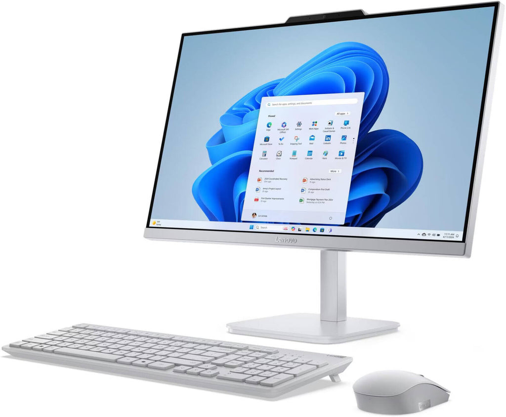 Lenovo Computador de mesa  A100 AIO, tela IPS FHD de 23,8", Intel Core i3-N305, 8 GB de RAM, SSD de 512 GB, placa gráfica integrada Intel UHD Graphics