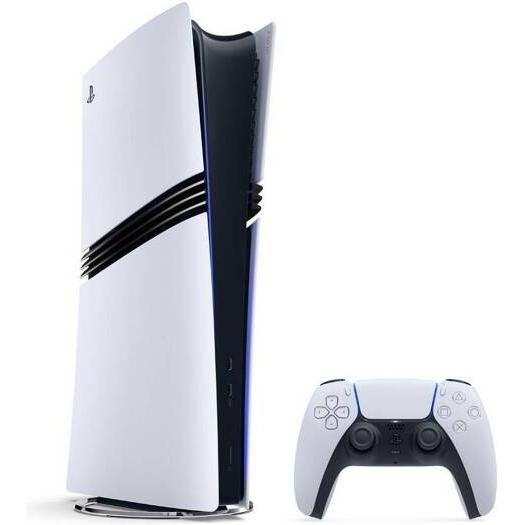 Sony PlayStation 5 Pro Console, Up to 120fps With 120Hz Output, Support 8K Output, 8x Zen 2 Cores at 3.85GHz CPU, Custom RNDA 3 (TBC), 16GB RAM, Custom 2TB SSD, International Version, White | PS5-Pro