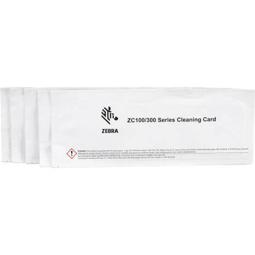 Zebra Cleaning Card Kit, For ZC100 and ZC300, Max Card Supported 5000 Images, Maintain Printer Performance & Reliability, White | 105999-311