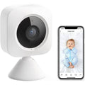 Switchbot Security Indoor Camera, With Motion Detection, Night Vision & 2 Way Audio, Works With Alexa, Battery Powered, Wifi Connectivity, For Home Security, White | W1301200